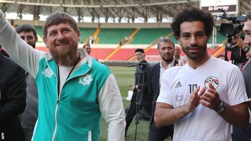 محمد صلاح مع رئيس الشيشان محمد صلاح مع رئيس الشيشان