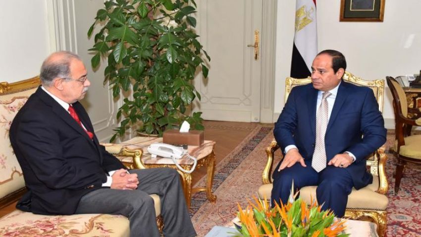 الرئيس السيسي وشريف إسماعيل 