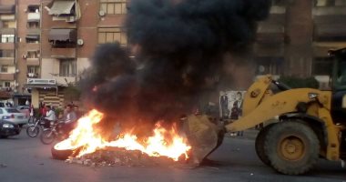 حريق بعربة مأكولات