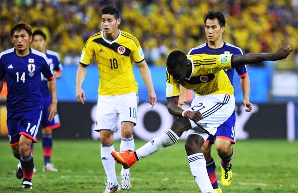 جانب من لقاءات كولومبيا واليابان الماضية