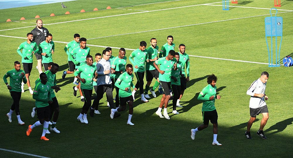 من تدريبات المنتخب السعودي