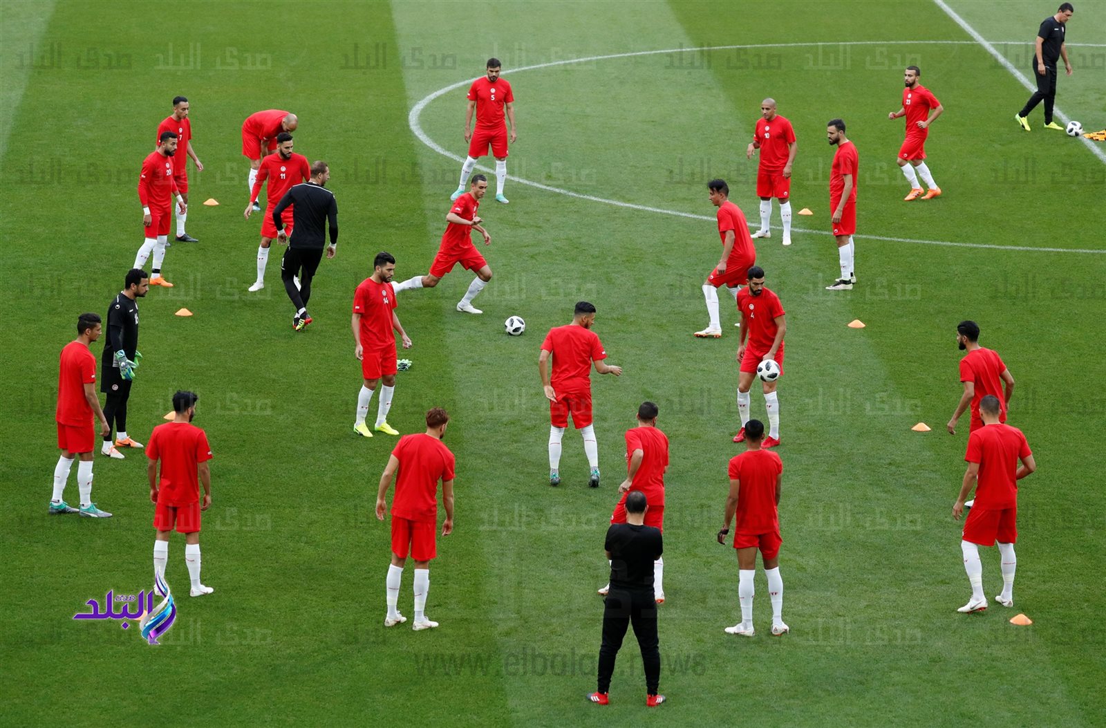 لاعبي تونس فى المران الاخير لاعبي تونس فى المران الاخير