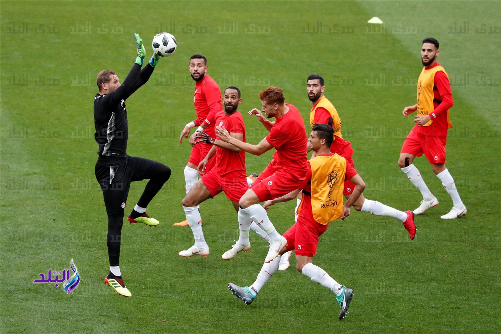 لاعبي تونس فى المران الاخير لاعبي تونس فى المران الاخير