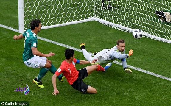 من مباراة كوريا الجنوبية وألمانيا