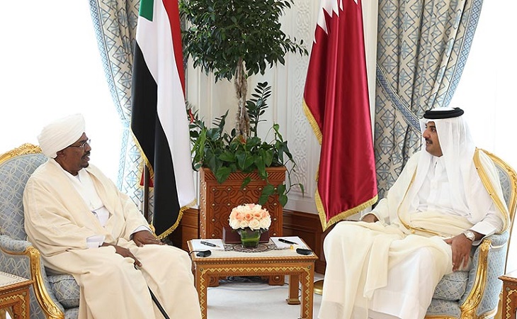 تميم بن حمد والرئيس السوداني عمر البشير