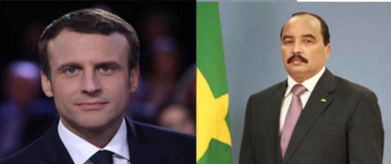 الرئيس الموريتاني والرئيس الفرنسي