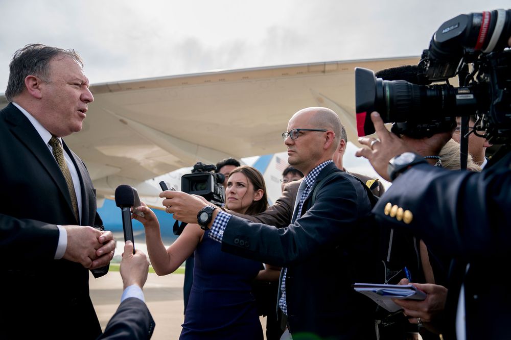 بومبيو في كوريا الشمالية 