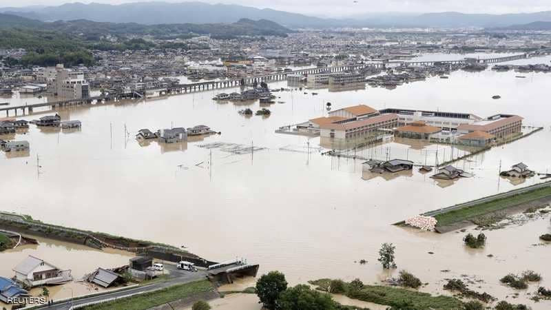 الأمطار الغزيرة تقتل ما لا يقل عن 88 بغرب اليابان