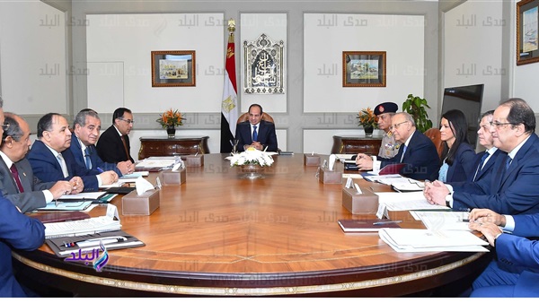 الرئيس عبد الفتاح السيسي خلال الإجتماع الرئيس عبد الفتاح السيسي خلال الإجتماع