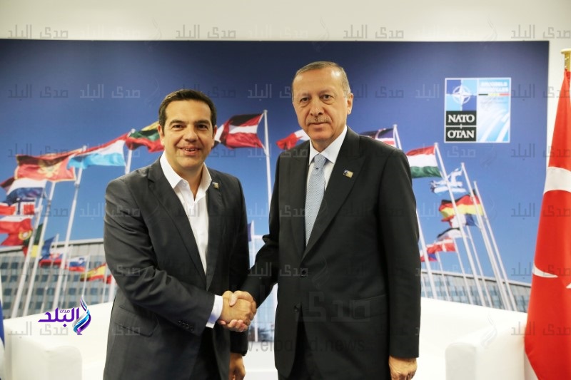 تسيبراس و اردوغان على هامش قمة ناتو تسيبراس و اردوغان على هامش قمة ناتو