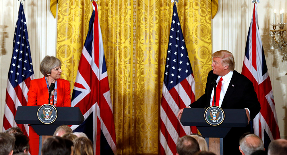 دونالد ترامب وتيريزا ماي