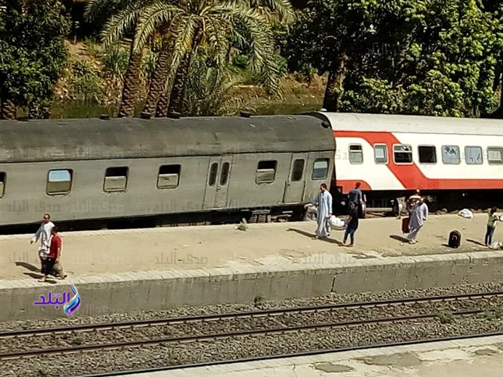 انقلاب قطار القاهرة - قنا بمنطقة البدرشين