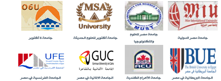 لجامعات الخاصة المعتمدة من المجلس الأعلى لجامعات الخاصة المعتمدة من المجلس الأعلى