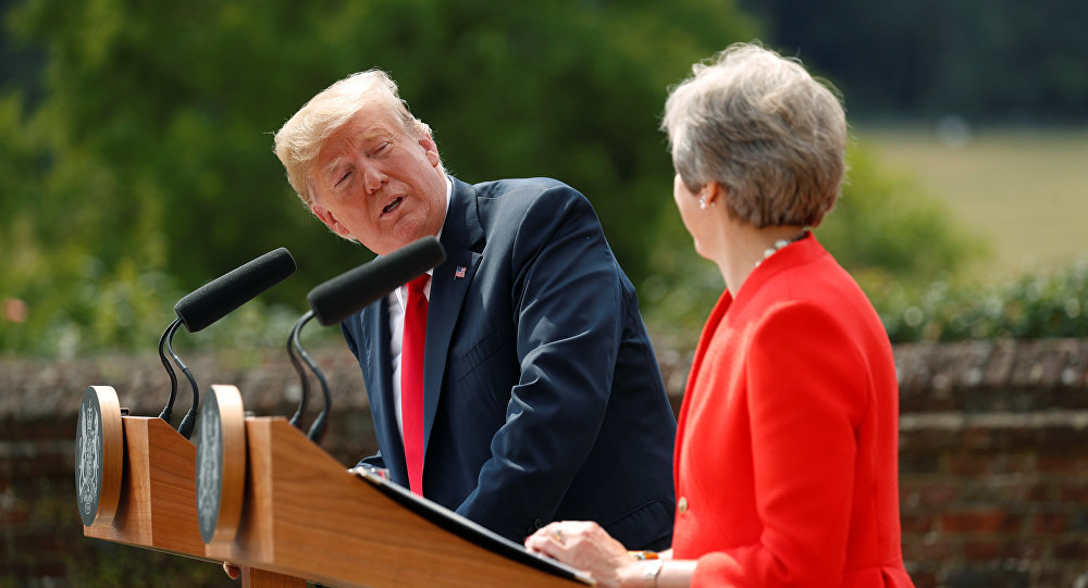 الرئيس الامريكي ورئيسة الوراء البريطانية 