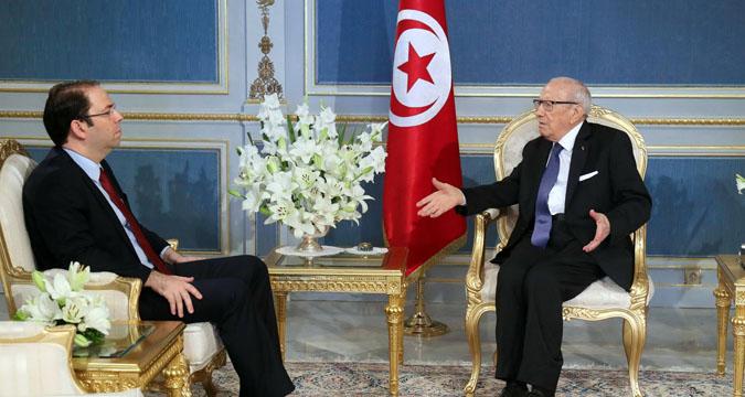 الرئيس السبسي ورئيس الحكومة يوسف الشاهد