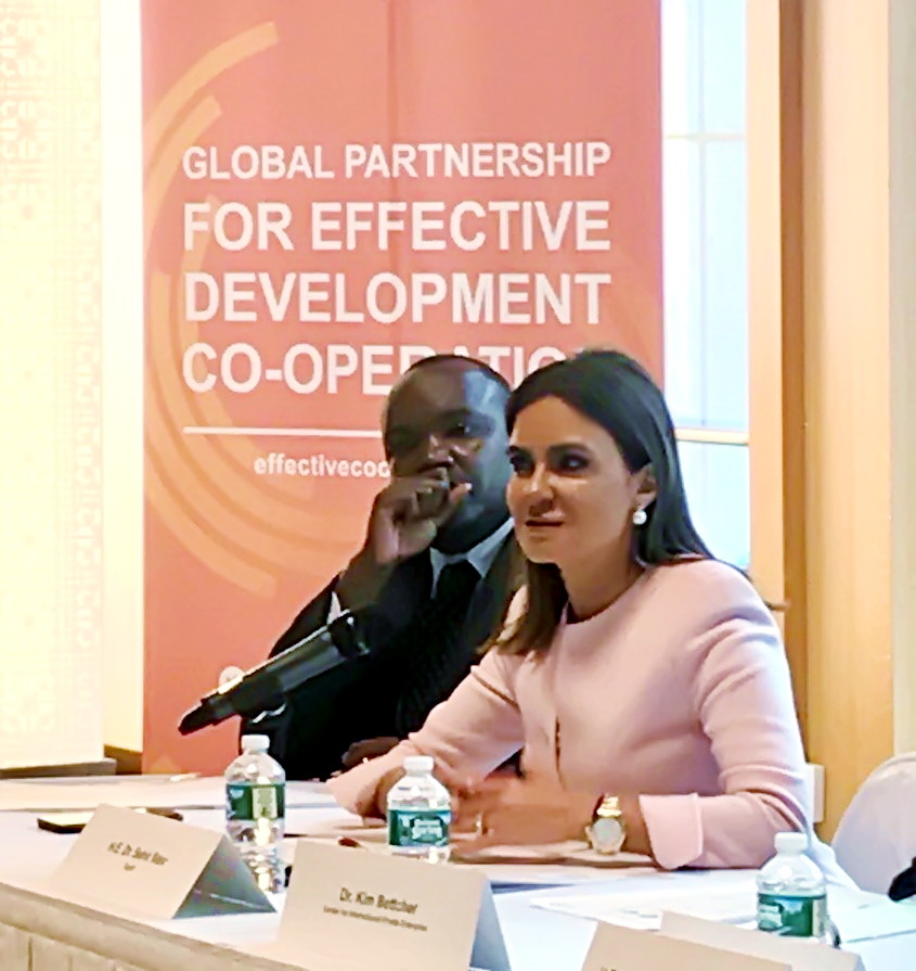 سحر نصر خلال فاعليات منتدي الأمم المتحدة