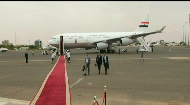 استعداد لمغادرة الرئيس السيسي الخرطوم بعد زيارةرسمية للسودان