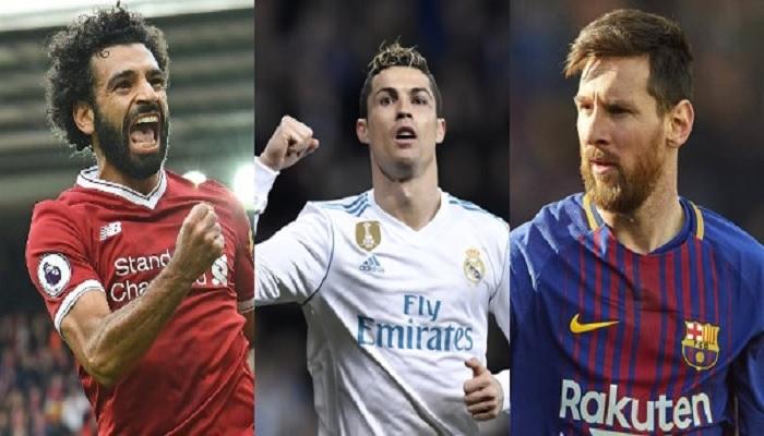 محمد صلاح وميسى ورنالدو 