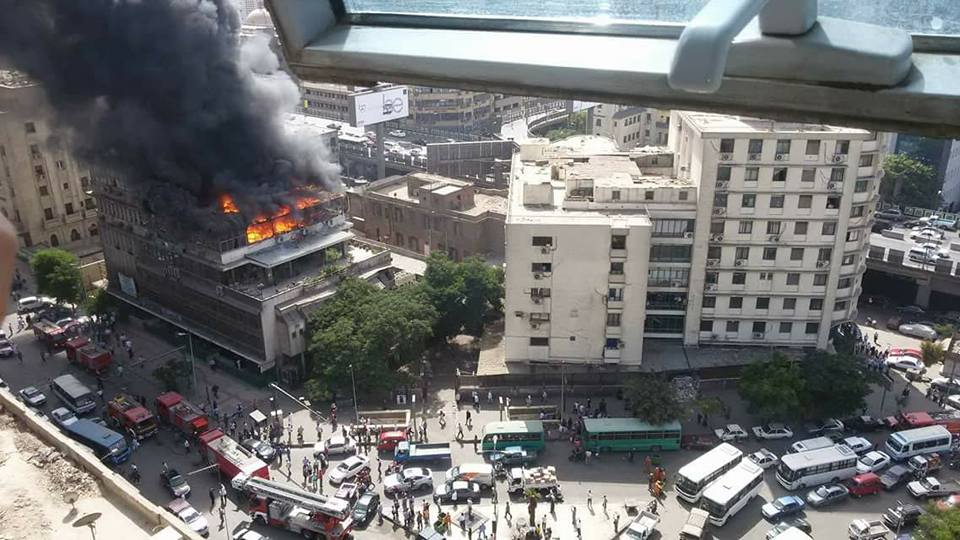 حريق نقابة التجاريين