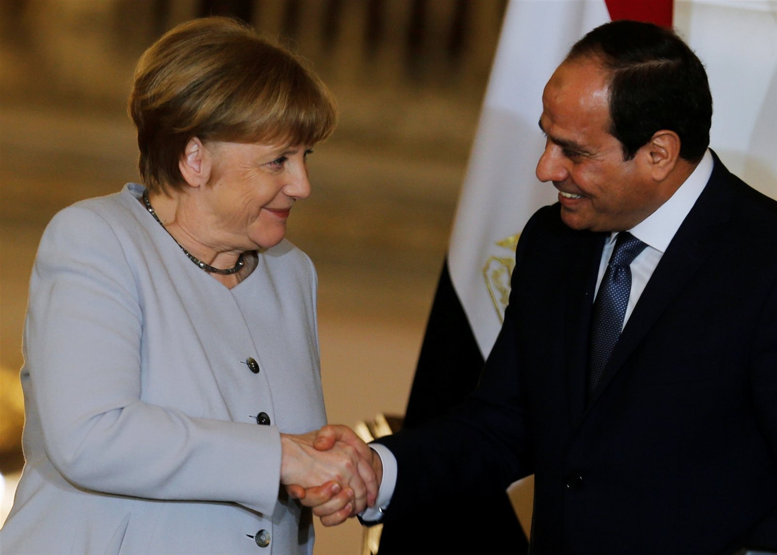 الرئيس السيسي والمستشارة أنجيلا ميركل الرئيس السيسي والمستشارة أنجيلا ميركل