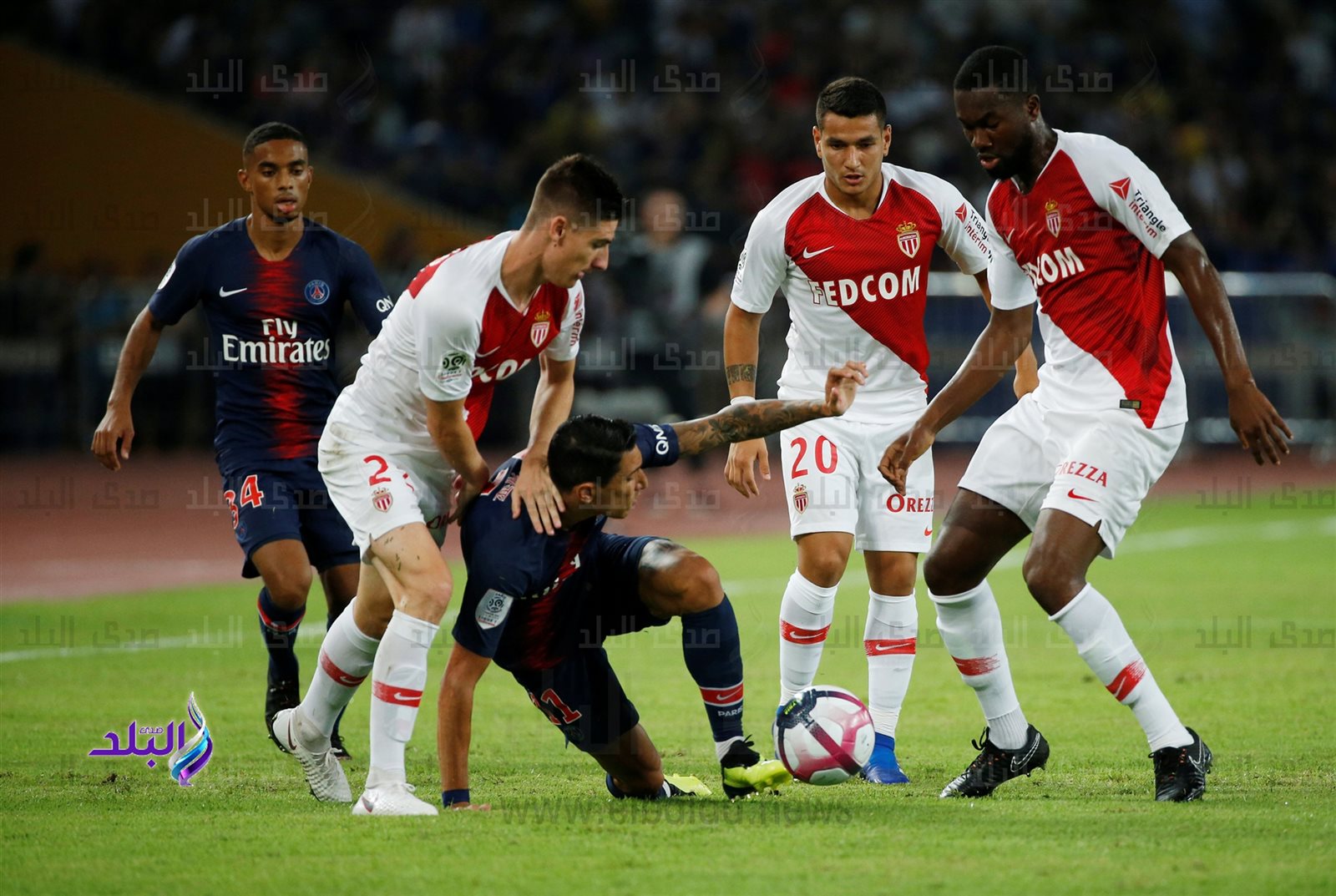 جانب من مباراة باريس سان جيرمان وموناكو 
