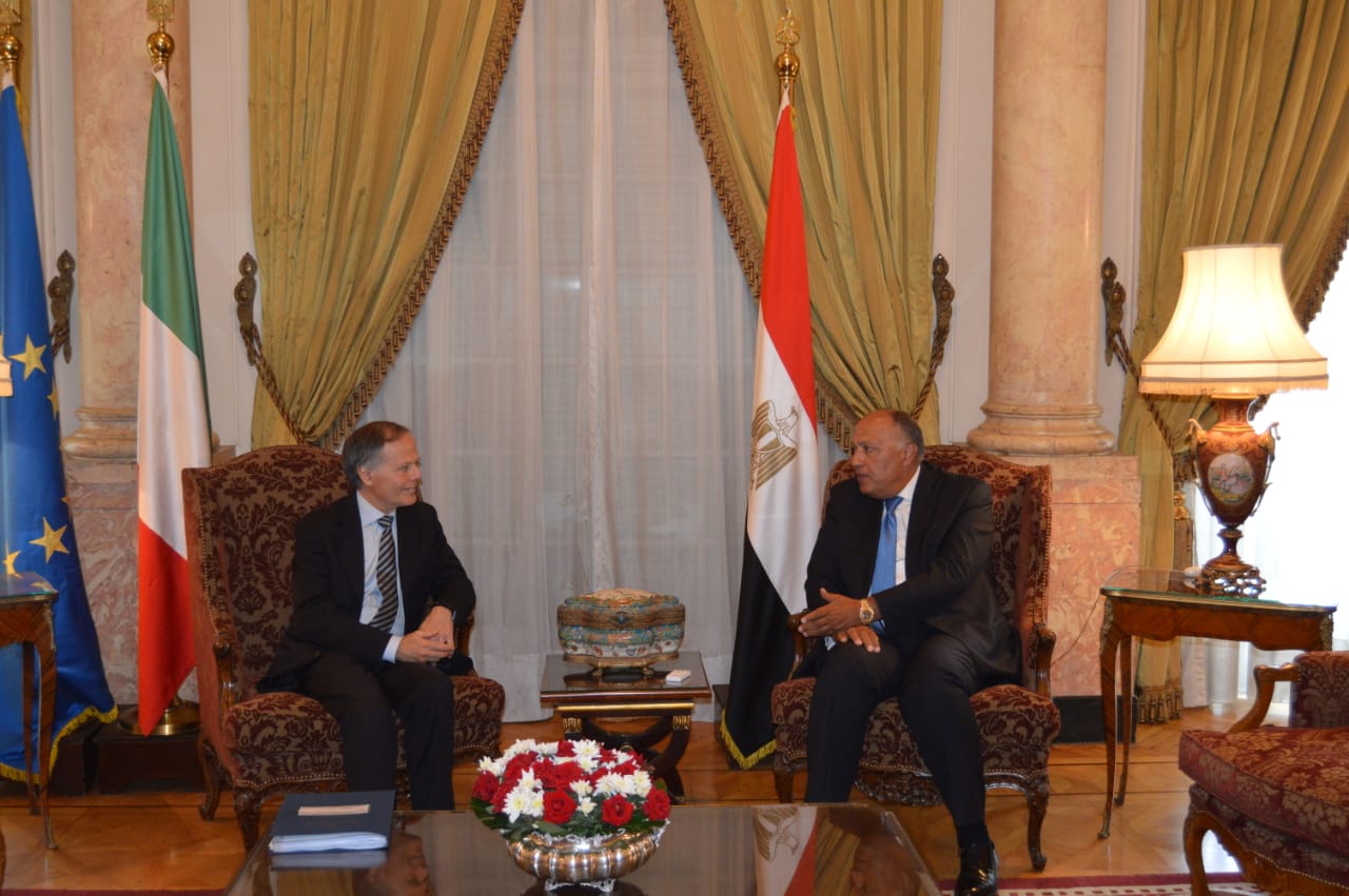 وزيري خارجية مصر وإيطاليا 