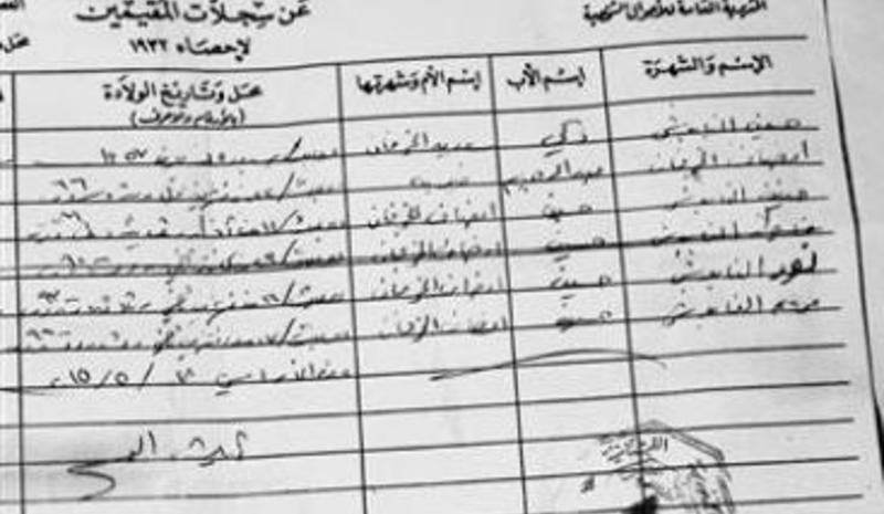 نموذج قيد عائلي نموذج قيد عائلي