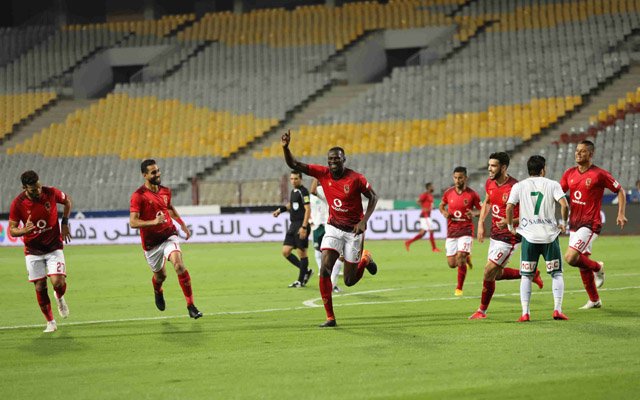 فرحة لاعبي الاهلي 