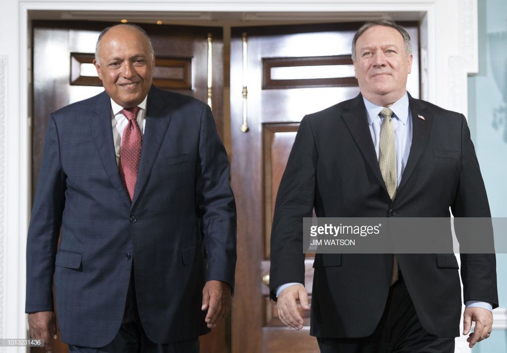 سامح شكري ووزير خارجية أمريكا