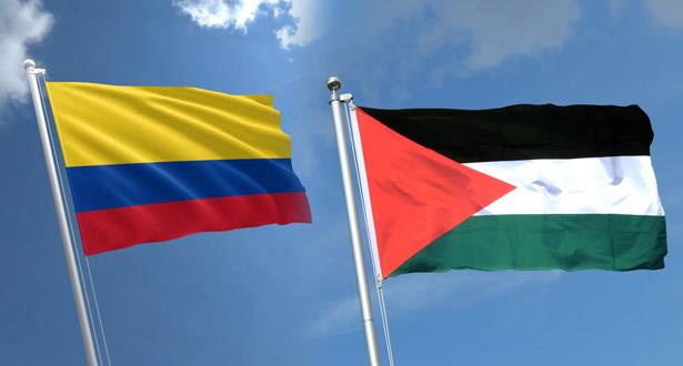 علما فلسطين وكولومبيا علما فلسطين وكولومبيا