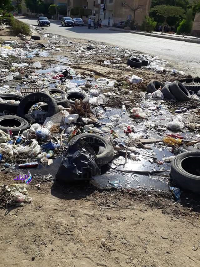 مياه بأكتوبر يغرق الشوارع ويهدر المياه