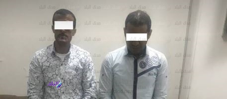 المتهمين عقب ضبطهما المتهمين عقب ضبطهما