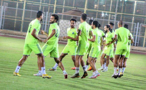جانب من تدريب مصر المقاصة جانب من تدريب مصر المقاصة