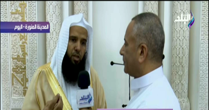 الإعلامي أحمد موسى مع إمام مسجد القبلتين