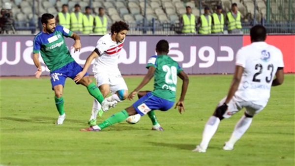 جانب من مباراة الزمالك والمقاصة 