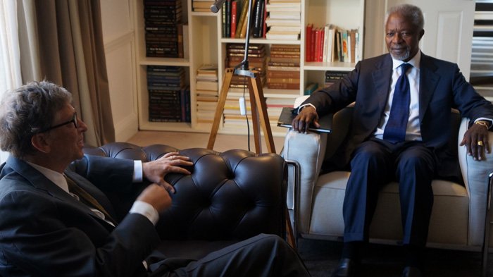 بيل جيتس وكوفي عنان