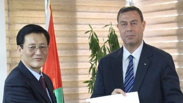 السفير الفلسطيني وسفير كوريا الشمالية