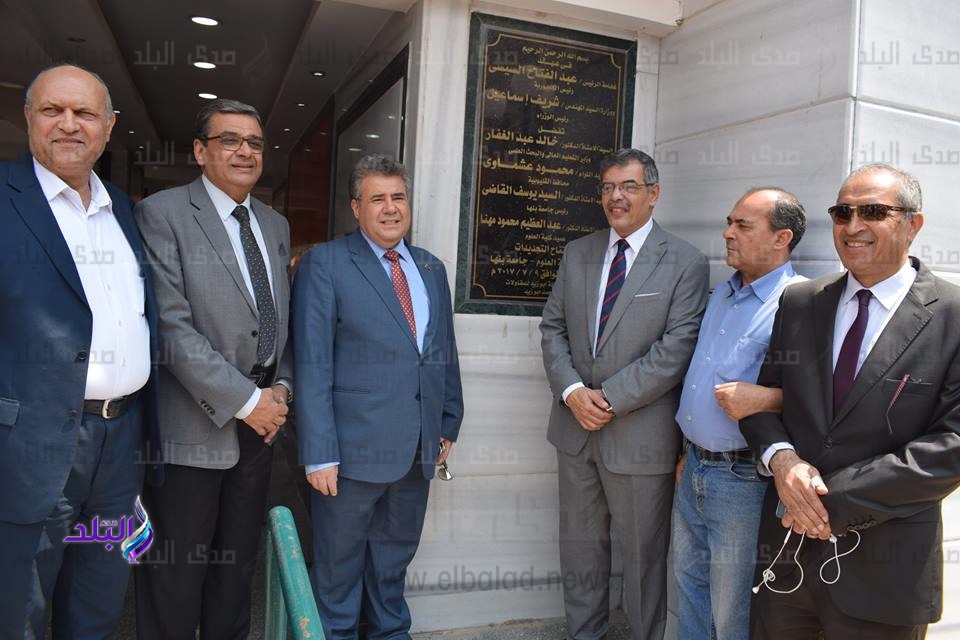 القاضى والمغربى وأبو العينين يفتتحون منشأت جديدة بجامعة بنها