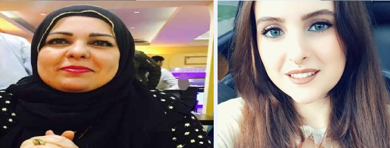 الإبنة رنيم وأمها خولة على اليسار