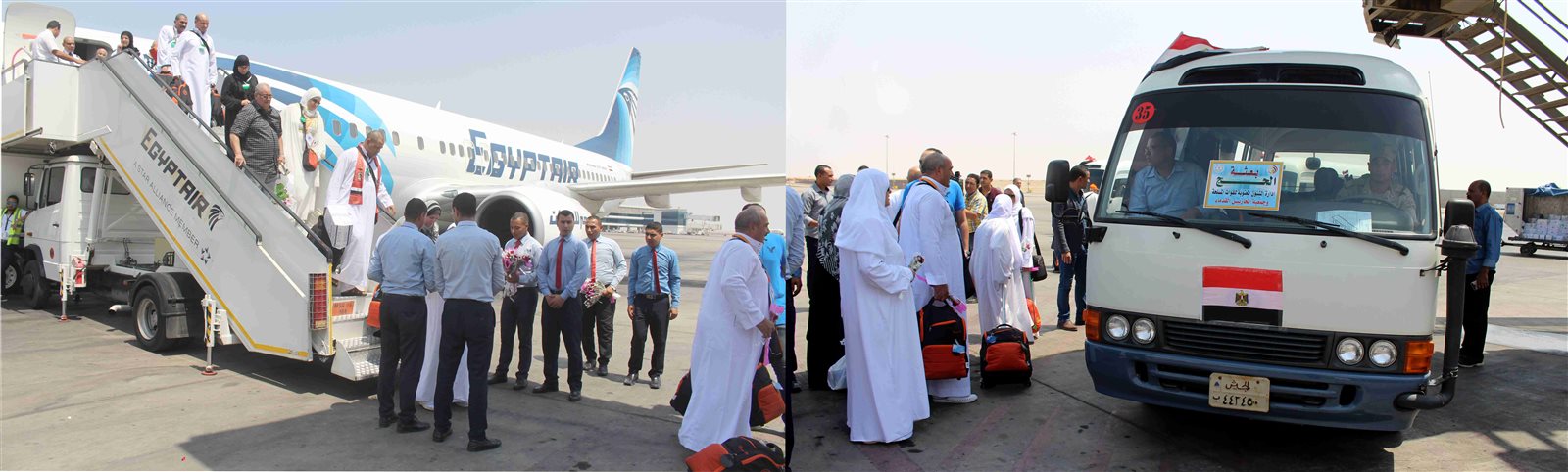 صورة لوصول الحجاج