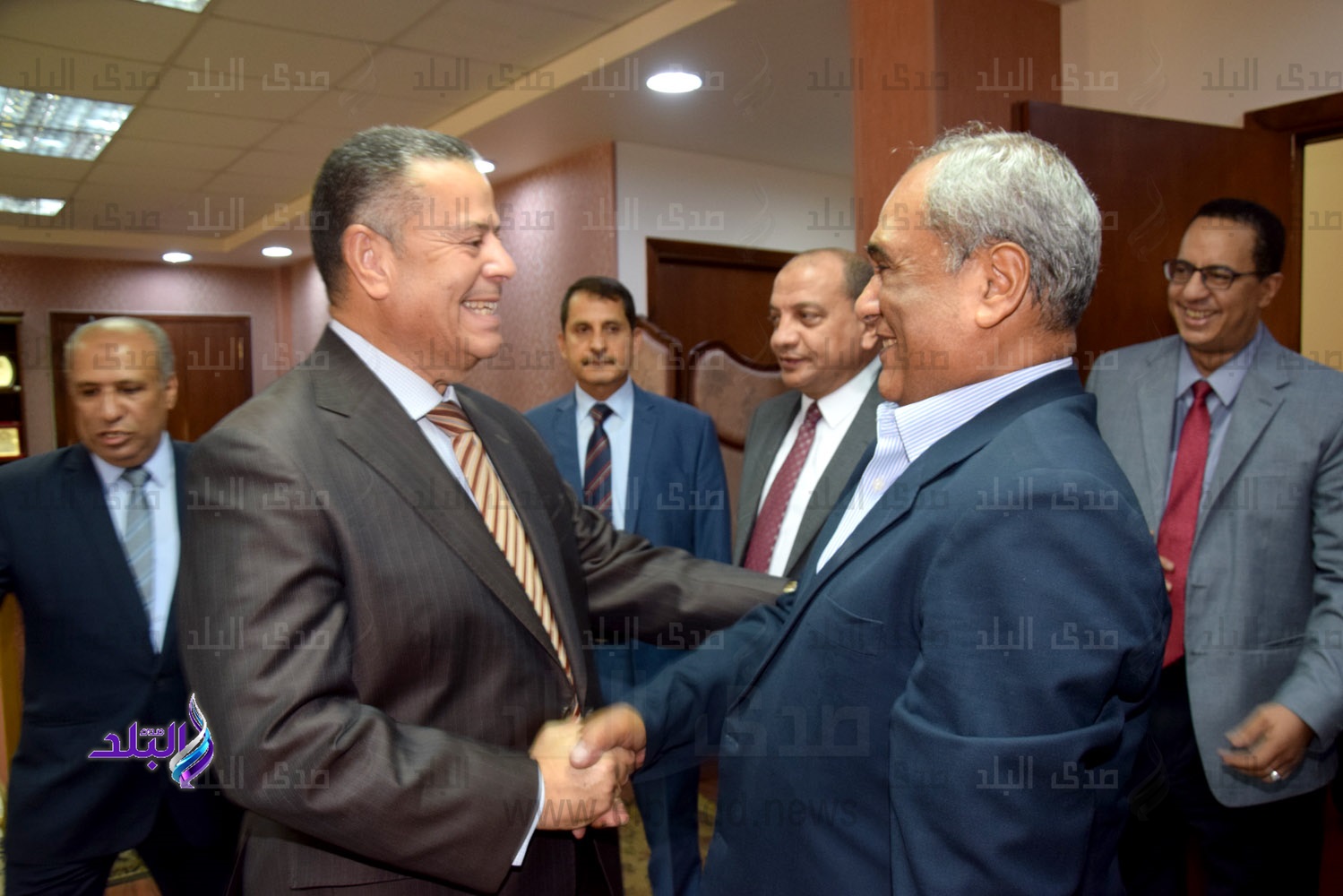 رئيس الجامعة ومحافظ بني سويف الأسبق يهنئان المحافظ الجديد