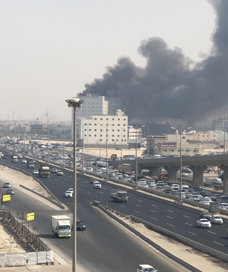 حريق مبنى النيابة العامة في الدمام