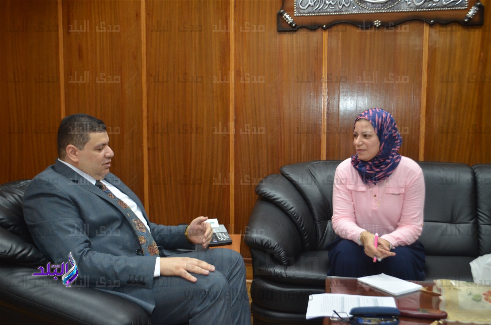 محررة صدى البلد مع رئيس هيئة المحطات النووية