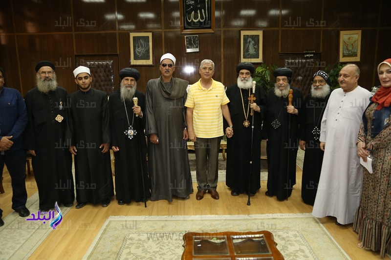 محافظ المنوفية يستقبل وفد مطرانية المنوفية