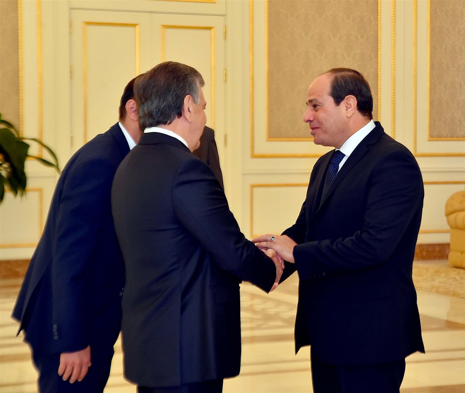 الرئيس عبد الفتاح السيسي ونظيره الأوزبكي الرئيس عبد الفتاح السيسي ونظيره الأوزبكي