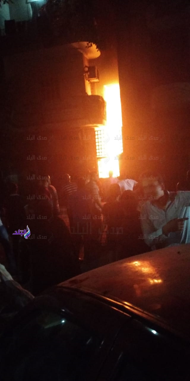 حريق بمنزل بالدقي حريق بمنزل بالدقي