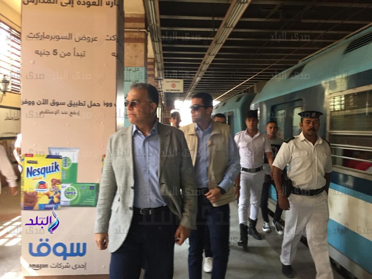 وزير النقل في جولة تفقدية لمحطات مترو الانفاق