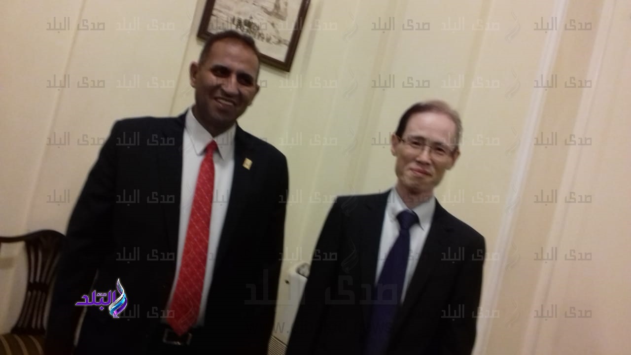السفير اليابانى يستقبل رئيس جامعة أسوان بمنزله بالقاهرة