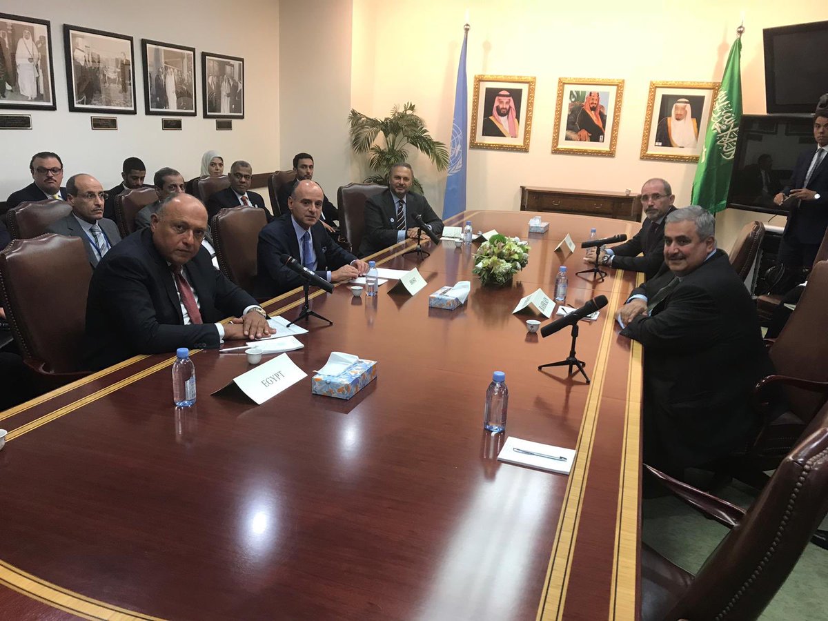 شكري مع الوزراء العرب