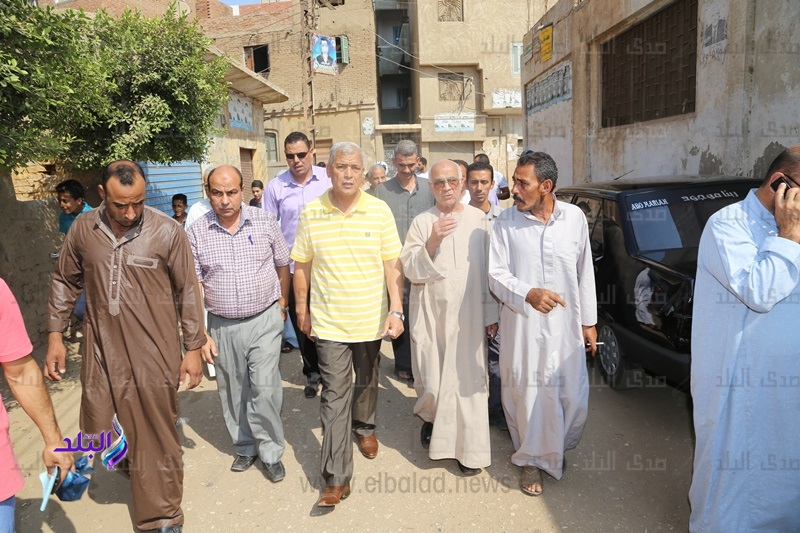 محافظ المنوفية يقوم بجولة تفقدية لقريتي مليج وحصة مليج بشبين